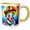 Yellow/White, variant on 3drose, Funny and Cool Clown in a Cap of Yellow and Red Colors. Funny Gift, 11oz Mug