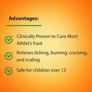 Butenafine Hydrochloride AntiFungal Cream 1%, to Cure Most Athletes Foot Between The Toes, 1 Oz