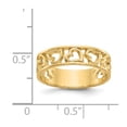 thumbnail image 4 of Auriga Fine Jewelry 14K Yellow Gold Heart Ring Size 6 for Women, 4 of 6