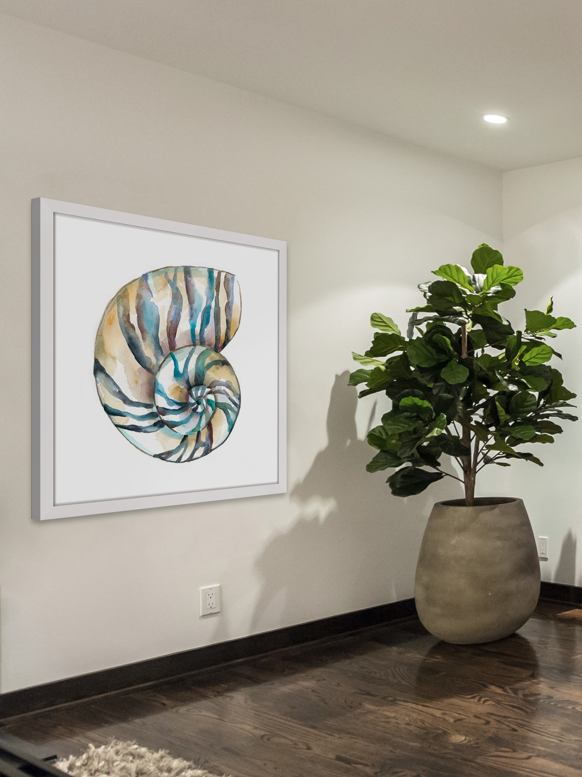 "Aquarelle Shells II" Framed Painting Print