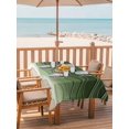 thumbnail image 2 of 52x70 Inch Outdoor Tablecloth with Umbrella Hole Zipper Rectangle Green Ocean Waves Rectangular Tablecloths Outside Waterproof Chic Rustic Abstract Ombre Stripes Art Patio Table Cover for Picnic, 2 of 8