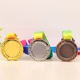 ShYlai 5.2cm Gold/Silver/Bronze Medal Set Award Medals with Neck Ribbon