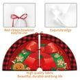 thumbnail image 5 of Christmas Red Black Buffalo Plaid Gingerbread Man Polyester Tree Skirt for Xmas Holiday Home Indoor Decoration 48 in, 5 of 5