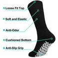 thumbnail image 2 of Men's Women Diabetic Loose Top Therapeutic Anti Slip Non Skid Gripper Soft Cotton Full Cushioned Crew Socks (Black - 12 Pairs, Socks Size 10-13, Fit Men's Shoe Size 7-12), 2 of 2