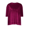 thumbnail image 4 of ChaoHeng Blouses for Women Plus Size Womens Summer T-Shirts Women's Fashion Solid Color Half Sleeves RoundNeck Casual Shirts Pullover Blouse, 4 of 6