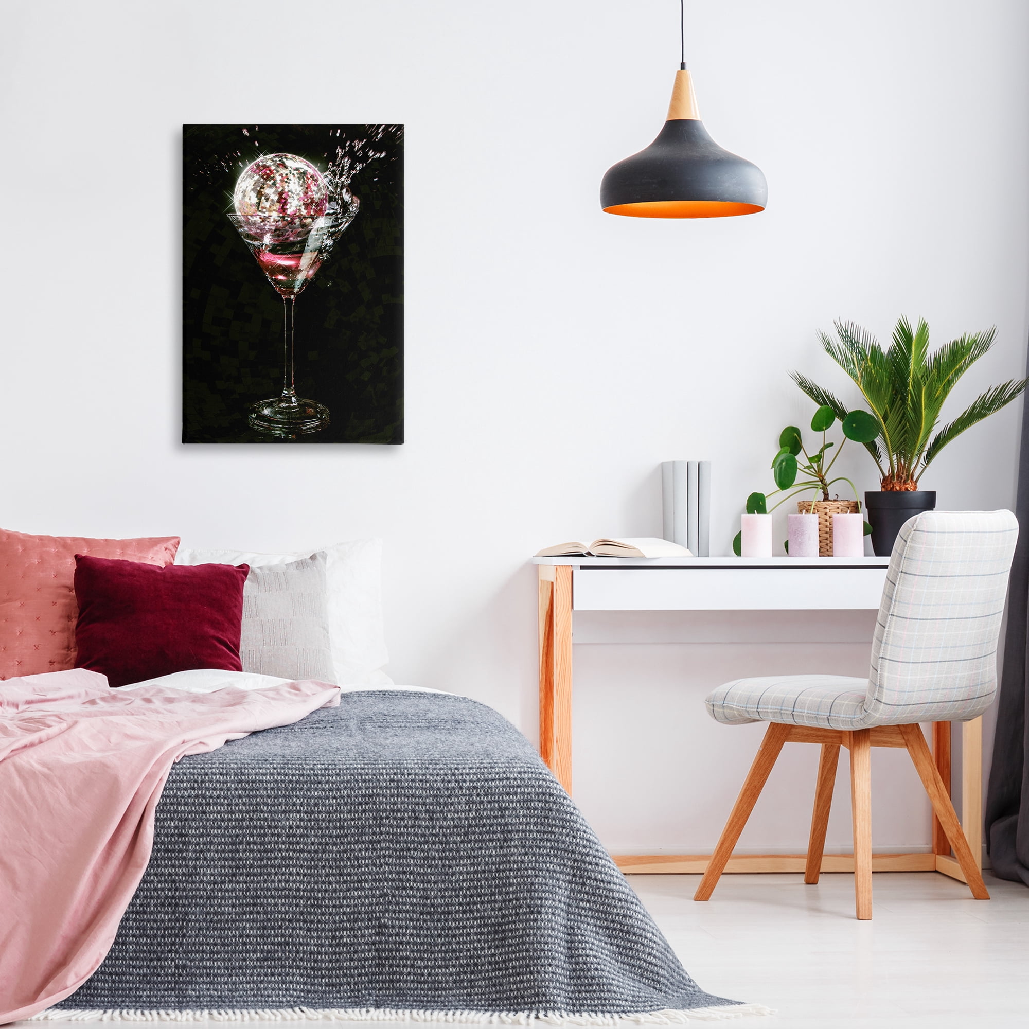 Stupell Industries Disco & Cocktail Splash Food & Beverage Painting Gallery Wrapped Canvas Art Print Wall Art, 20 x 30