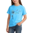thumbnail image 4 of DJDLJWCJ Teen Girl T Shirts, Girls Short Sleeve Shirts Kids Summer Tops Summer T Shirts for Girls Cute Printed Lightweight Fashion Tops Light Blue 12-14 T, 4 of 5
