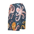 thumbnail image 5 of Men's Pajama Shorts Bottoms with Pockets Soft Lightweight Lounge Sleep Wear Cartoon Funny Octopus, 5 of 6