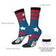 thumbnail image 4 of Pofeuu Astronaut Runs Forward Print Crew Socks, Adult Running Hiking Socks for Youth and Adult, 4 of 6