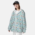 thumbnail image 3 of Kdxio Owl Print Women Men Sun Protection UPF 50+ Jackets Zip Up Long Sleeve Hoodie Hiking Lightweight with Pockets, 3 of 7