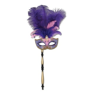 US Toy OD284 Mardi Gras Sequin Masks with Boa Feathers