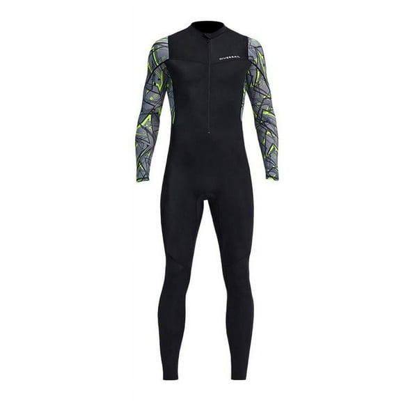 Super Stretch Neoprene Wetsuit, Front Zip Full Body Diving Suit, Piece for Men-Snorkeling, Scuba Diving Swimming, Surfing - M