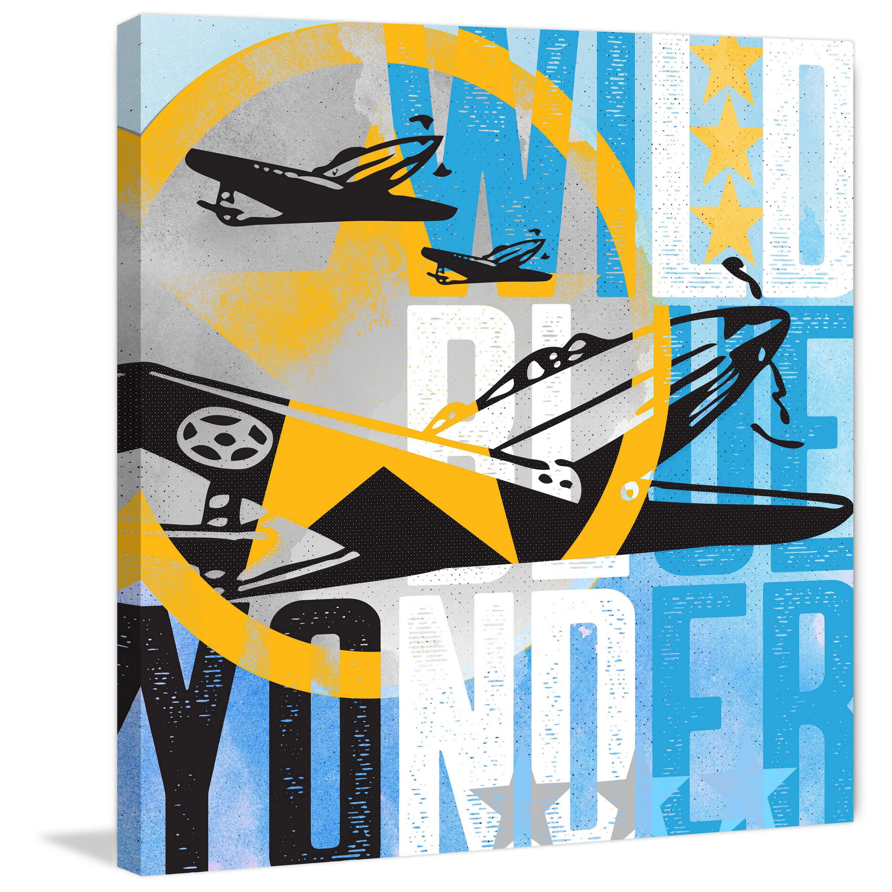 Marmont Hill "Wild Blue Yonder Planes" by Rick Martin Painting Print on Wrapped Canvas