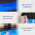 thumbnail image 2 of Anpoo 94.5'' Modern Floating TV Stand for TVs up to 100'' TV, LED High Gloss Entertainment Center with Storage & Power Outlet, TV Console with 20 Color Changing Lights for Living Room Bedroom, Black, 2 of 9