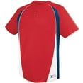 thumbnail image 2 of Augusta M Youth Ace Two-Button Jersey Scarlet/Navy/White 312121, 2 of 2
