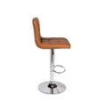 thumbnail image 2 of Bronte Living Leatherette Bar Stool 360 Swivel, Adjustable Height 24" to 33" Mid-Backrest, with Hard Floor Protection Rubber Band - Series Clementine - Set of 2, 2 of 7