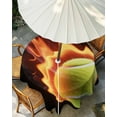 thumbnail image 3 of Outdoor Tablecloth with Umbrella Hole, Abstract Flame Tennis Zippered Table Cloth for Square Tables, Modern Sport Art Washable Waterproof Tablecloths for Picnic Patio Garden, 3 of 9