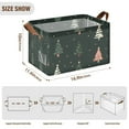 thumbnail image 7 of Yayeee Foldable Storage Basket for Shelves with Handles Waterproof Cloth Bins, Green Christmas Trees, 7 of 7