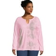 thumbnail image 1 of Just My Size T-shirt Graphique à Manches Longues pour Femmes, 4X, 1 of 2