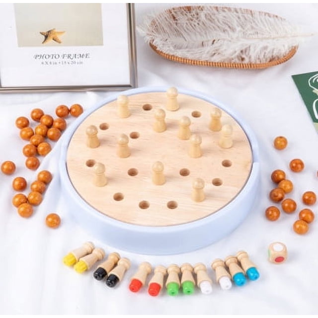 Juegos interactivos divertidos de madera para niños, educación temprana, memoria de colores, ajedrez, concentración, padres e hijos, rompecabezas de ciencia y educación