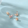 thumbnail image 4 of YAYAJAJU Butterfly Earrings for Women, 925 Sterling Silver Hypoallergenic Cute Tiny Butterfly Screw Stud Earrings, 18K Gold Plated Mini Animal Earrings Jewelry Lovely Gifts, 4 of 7