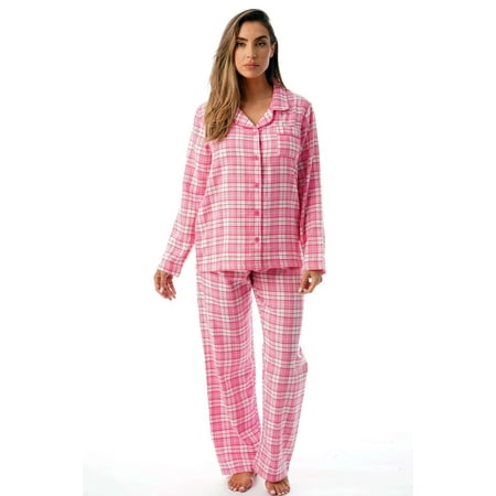 

Just Love Long Sleeve Flannel Pajama Sets for Women 6760-10359-PNK-XL (Coral X-Large)
