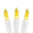 thumbnail image 4 of Novelty Lights Yellow 100 Light Incandescent Mini Christmas String Lights White Wire 50 Feet, 4 of 4