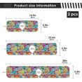 thumbnail image 3 of Colorful Houses Christmas Sink Splash Guard for Faucet 2 Packs Faucet Absorbent Mats, Winter Time Faucet Handle Drip Catcher Quickly Drying Mat for Kitchen Counter Bathroom, 23.6"x5.5", 3 of 7