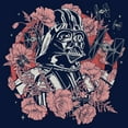 thumbnail image 2 of Boy's Star Wars Floral Darth Vader With Tie Fighters Graphic Tee Navy Blue X Small, 2 of 4