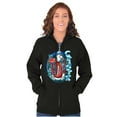 thumbnail image 3 of Airbrushed King Icee Bear Chillin Unisex Plus Size Zip Hoodie Brisco Brands 2X, 3 of 5