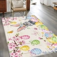 thumbnail image 2 of Easter Grey Bunny Area Rugs 4'x6', Washable Small Throw Rugs for Office Bathroom, Spring Vintage Colorful Eggs Flower Indoor Outdoor Rug Non-Slip Low Pile Carpet Runner Reversible Floor Mats, 2 of 8