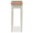 thumbnail image 4 of Baxton Studio Marquetterie French Provincial Weathered Oak and Whitewash Console Table PRL15VM(AR)/M, 4 of 8