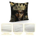 thumbnail image 4 of FUMJ African American Women Throw Pillow Cover Letter Art Afro Black Girl Queen Cushion Covers White, 4 of 5