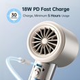thumbnail image 4 of Ventilateur portatif Jisulife Pro1 S marron clair, 4 of 5