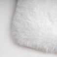 thumbnail image 4 of Deluxe Soft Faux Rabbit Fur Collection Asymmetrical Decorative Home Decor Modern Area Rug, White, 4 of 4