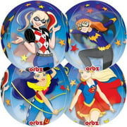 15" Dc Super Hero Girls Clear Orbz Balloon, 15 Dc Super Hero Girls Clear Orbz Balloon By Anagram