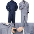thumbnail image 2 of LITTLE HOME Waterproof Men's Workwear Jumpsuit Long Sleeve Hooded Coveralls Wear-Resistant Auto Repair Uniform Multifunctional Dust-Proof Suit with Multiple Pockets for Storage Handling, 2 of 5