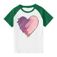 thumbnail image 1 of RXIRUCGD 2025 Vêtements d'Été pour Enfants Tout-Petits Garçons Filles Mode Mignon Col Rond Imprimé Manches Courtes Haut, 1 of 7