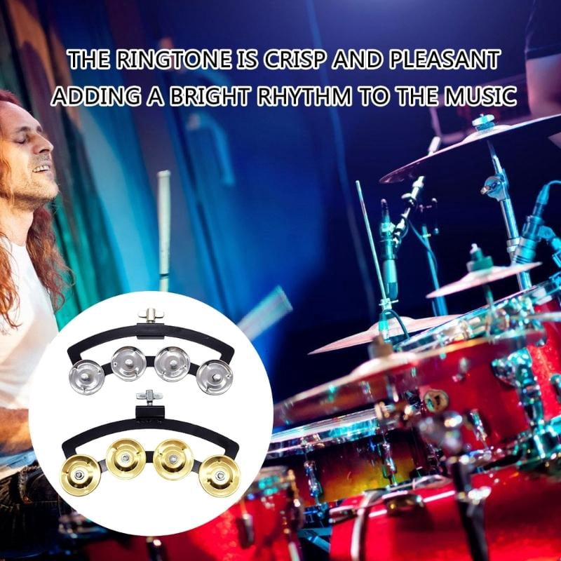 CEORPER Music Rhythm Tambourine Handheld Percussion Snares Tambourine for Drummers