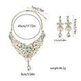 thumbnail image 2 of TAZAG exaggerated retro design artificial crystal glass diamond necklace earring set banquet party wedding accessories, 2 of 5