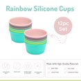 thumbnail image 4 of Melii Rainbow Silicone Food Cups -12pcs - Age 0+, 4 of 6