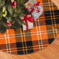 thumbnail image 2 of Falda para árbol de Navidad con diseño de jaula escocesa a cuadros escoceses de Halloween (9), suave y divertida, decoración navideña de granja con cuello para árbol de Navidad de 30", 2 of 4