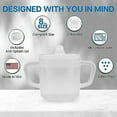 thumbnail image 6 of Providence Spillproof Compact 8 oz Adult Sippy Cup w/ 2 Handles, Clear / Each, 6 of 9