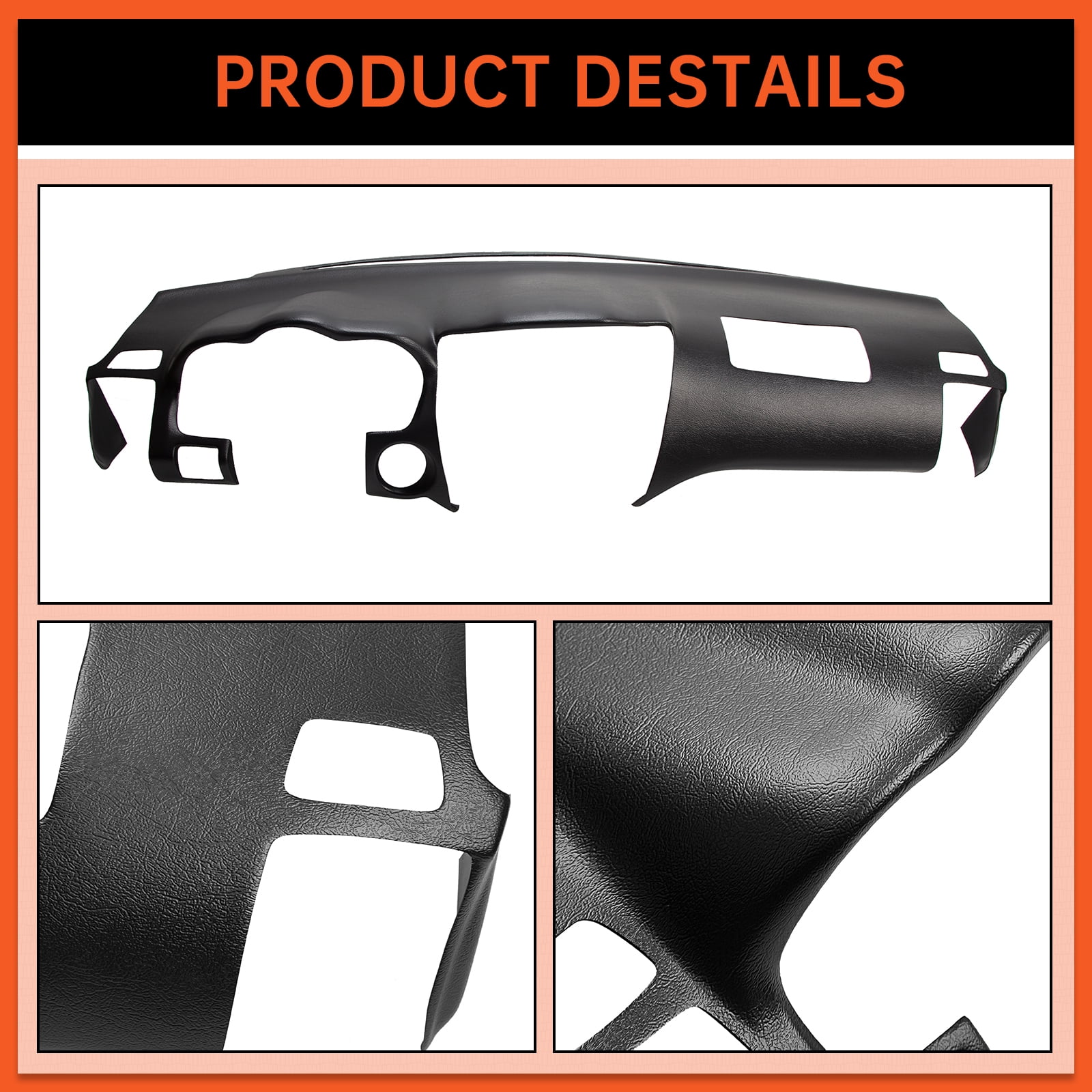 Kojem Black Molded Dash Cover Compatible with 2007-2009 RX350 & 2006-2008 RX400h & 2004-2006 RX330 w/o Center Speaker Holes (Cover ONLY!!!NOT A Replacement!!!)