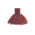 thumbnail image 3 of Wassery Kids Toddler Girls Halloween Costume 4T 5T 6T 7T Little Girls Princess Dresses Sleeveless Plaid Tulle A-line Dress Birthday Party Stage Show Outfits, 3 of 9