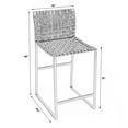 thumbnail image 4 of Butler Specialty Company Urban 25" Woven Leather Counter Stool In Black/White, 4 of 7