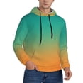 thumbnail image 2 of Salouo Orange To Teal Gradient1 Pattern Men's Fall Hoodie Sweatshirt,Sport Hoodie with Pockets for Men Pullover Casual Hooded Sweatshirt-X-Large, 2 of 7