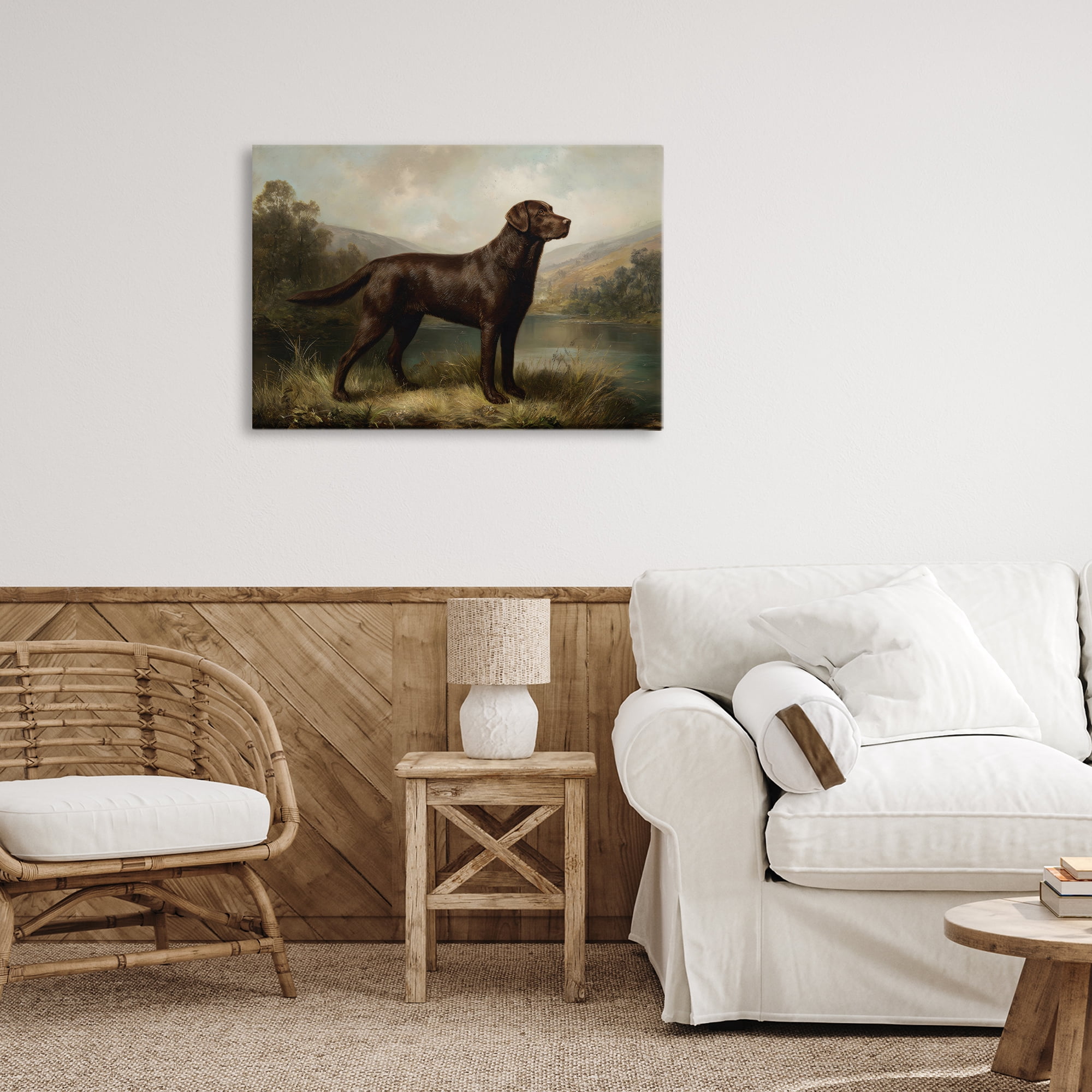Stupell Industries On Alert Hunting Dog Canvas Wall Art, design by Petal Prints Design