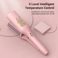 thumbnail image 3 of Rizador De Ondas Profundas Para Cabello De 32mm, 2 Barriles, Calentamiento Rápido, 5 Ajustes De Temperatura, Rizador Ondulado Con Revestimiento De Esmalte Cerámico Para Cabello, 3 of 7