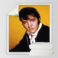 thumbnail image 4 of Lo más nuevo, manta con diseño parcheado de Elvis Singer, estampado 3d de felpa para sofá adulto, manta polar de Sherpa, manta envolvente de microfibra 007, 4 of 4